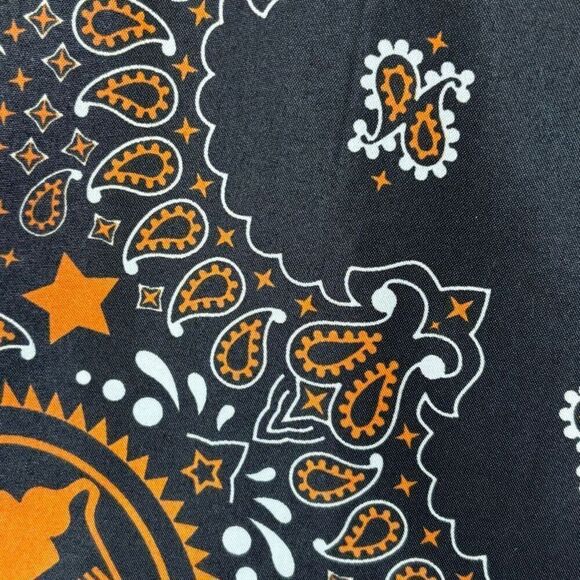 Tito’s Handmade Vodka bandanna black & orange 22” square - Picture 7 of 8